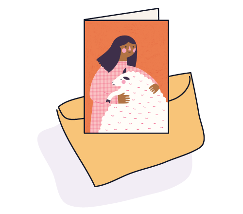 icon showing a card and envelope